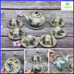 Bat Trang Pottery Ceramic Tea Set Authentic Vietnamese Craftsmanship Village