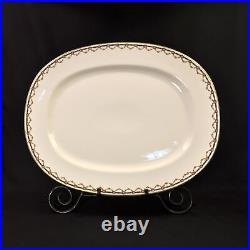 Bavaria H&Co Heinrich Platter 15 3/8 X 12 3/8 Pink Rose Garland Gold 1911-1939