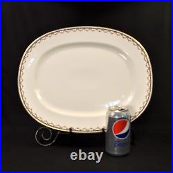 Bavaria H&Co Heinrich Platter 15 3/8 X 12 3/8 Pink Rose Garland Gold 1911-1939