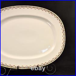 Bavaria H&Co Heinrich Platter 15 3/8 X 12 3/8 Pink Rose Garland Gold 1911-1939