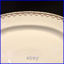 Bavaria H&Co Heinrich Platter 15 3/8 X 12 3/8 Pink Rose Garland Gold 1911-1939