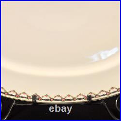 Bavaria H&Co Heinrich Platter 15 3/8 X 12 3/8 Pink Rose Garland Gold 1911-1939