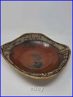 Beautiful Art Pottery Centerpiece Bowl Signed SP Vintage Dated 02