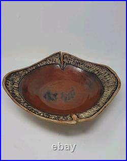 Beautiful Art Pottery Centerpiece Bowl Signed SP Vintage Dated 02