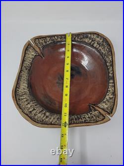 Beautiful Art Pottery Centerpiece Bowl Signed SP Vintage Dated 02