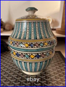 Beautiful Moroccan Pottery Singed Fes Arch