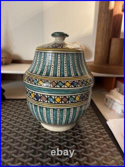 Beautiful Moroccan Pottery Singed Fes Arch