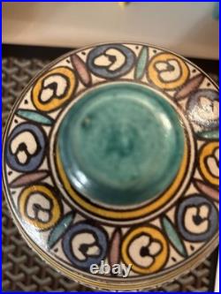 Beautiful Moroccan Pottery Singed Fes Arch