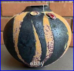 Beautiful Round Ceramic Studio Art Pottery Modern Vase Society Arts Crafts NSW