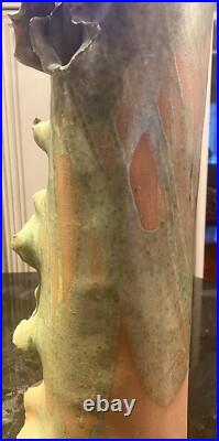 Beautiful Studio Art Pottery Ceramic Abstract Vase 19 In Signed Jam