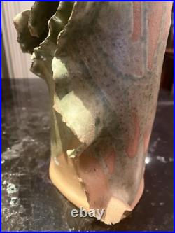 Beautiful Studio Art Pottery Ceramic Abstract Vase 19 In Signed Jam