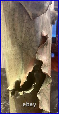Beautiful Studio Art Pottery Ceramic Abstract Vase 19 In Signed Jam
