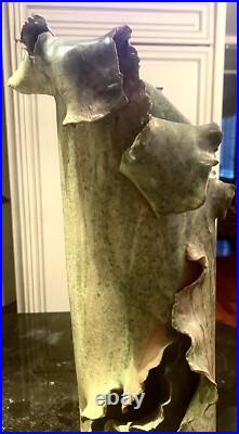 Beautiful Studio Art Pottery Ceramic Abstract Vase 19 In Signed Jam