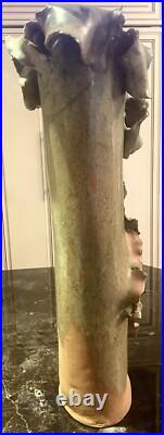 Beautiful Studio Art Pottery Ceramic Abstract Vase 19 In Signed Jam
