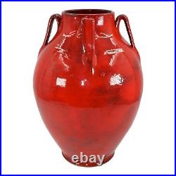 Ben Owen III Chinese Red 2008 Carolina Pottery Hand Made Tang Ceramic Vase