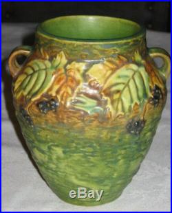 Best! Antique Roseville Blackberry Art Pottery Flower Garden Berry Deco Vase