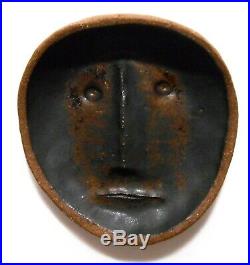 Betty Feves (american 1918-85) Signed Vint Modernist Dec Stoneware Ceramic Face