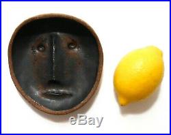 Betty Feves (american 1918-85) Signed Vint Modernist Dec Stoneware Ceramic Face