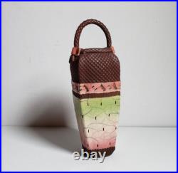 Beverly Saito 1984 Art Pottery Ceramic Vase. 6 1/2 H, 2 W, 2 D