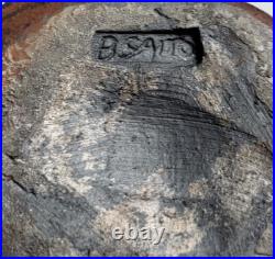 Beverly Saito 1984 Art Pottery Ceramic Vase. 6 1/2 H, 2 W, 2 D