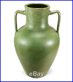 Big Vintage Royal Crown North Carolina Nc Art Pottery Handled Floor Vase 15 3/4