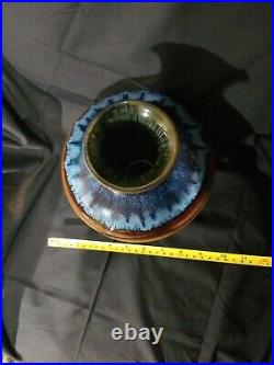 Bill Campbell Signed Ceramic Art Pottery Tall Vase