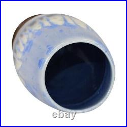 Bill Campbell Studio Art Pottery Blue Crystalline Flambe Tall Ceramic Vase