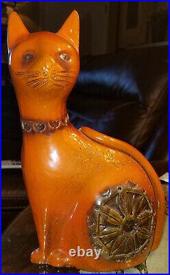 Bitossi Raymor Art Pottery Cat Sculpture Mid 20th Century Modern MCM Ceramic