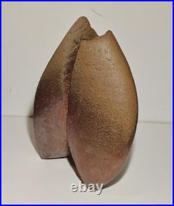 Bizen sculptural vase by famous artist Fumio Kawabata, Japanese modern pottery