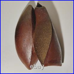 Bizen sculptural vase by famous artist Fumio Kawabata, Japanese modern pottery Bizen sculptural vase by famous artist Fumio Kawabata, Japanese modern pottery