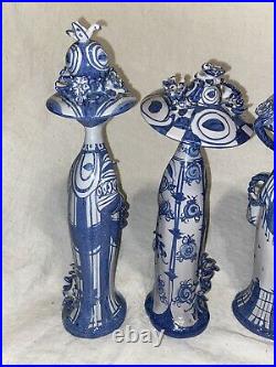Bjorn Wiinblad Four Seasons Full Set Ceramic Porcelain Figurines MCM Denmark