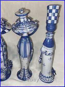Bjorn Wiinblad Four Seasons Full Set Ceramic Porcelain Figurines MCM Denmark