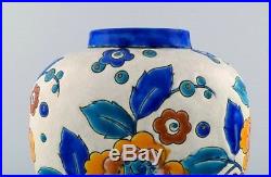 Boch Freres Ceramic, Belgium large art deco ceramic vase. 1930 / 40s