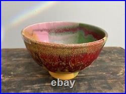 Bold Peter Shire Drip Glaze Pottery Bowl / Memphis Milano Echo Park Ceramic Art
