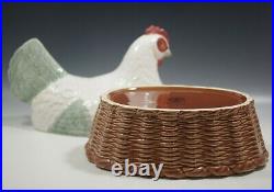 Bordallo Pinheiro Portugal Majolica Hen On The Nest Ceramic Large Tureen