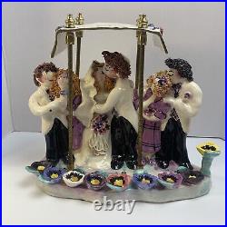 Branah Layah Ceramic Wedding Menorah Signed'95 Vintage Judaism Art Pottery RARE