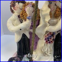 Branah Layah Ceramic Wedding Menorah Signed'95 Vintage Judaism Art Pottery RARE