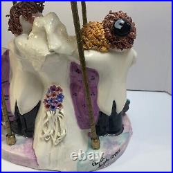 Branah Layah Ceramic Wedding Menorah Signed'95 Vintage Judaism Art Pottery RARE