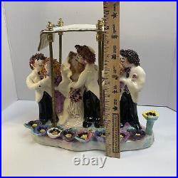Branah Layah Ceramic Wedding Menorah Signed'95 Vintage Judaism Art Pottery RARE