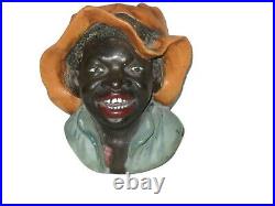 Bretby England Ceramic Wall Pocket #1250, Smiling Black Boy