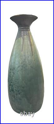 Brouwer Dutch art deco ceramic vase with drip glaze Brouwer Dutch art deco ceramic vase with drip glaze