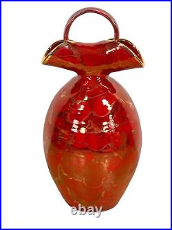 Bruce Fairman Studio Art Pottery Ceramic Vase Iridescent Drip Glaze 2003 Signed
