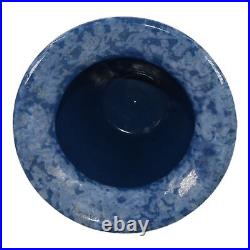 Brush McCoy Art Vellum 1930s Vintage Art Pottery Mottled Blue Ceramic Vase
