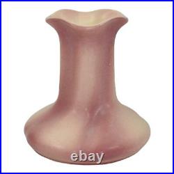 Brush McCoy Glo Art 1930s Vintage Art Pottery Pink White Ceramic Bud Vase 752