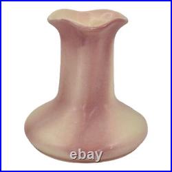 Brush McCoy Glo Art 1930s Vintage Art Pottery Pink White Ceramic Bud Vase 752