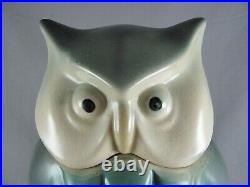 Brush Pottery Nite Owl Cookie Jar, 10-3/4, blue, green, gray, McCoy, 1967