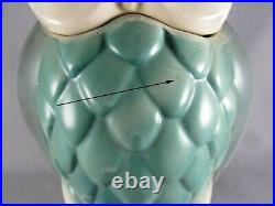 Brush Pottery Nite Owl Cookie Jar, 10-3/4, blue, green, gray, McCoy, 1967