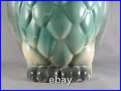 Brush Pottery Nite Owl Cookie Jar, 10-3/4, blue, green, gray, McCoy, 1967