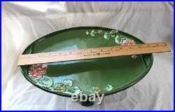 C. 1900 Eichwald Majolica Pottery Germany Art Nouveau Tazza Cake Stand Decor