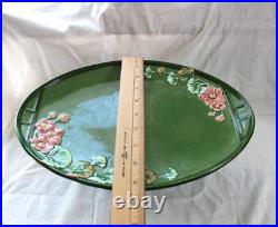 C. 1900 Eichwald Majolica Pottery Germany Art Nouveau Tazza Cake Stand Decor